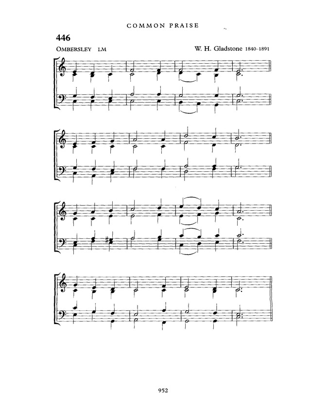 Common Praise: A new edition of Hymns Ancient and Modern page 953