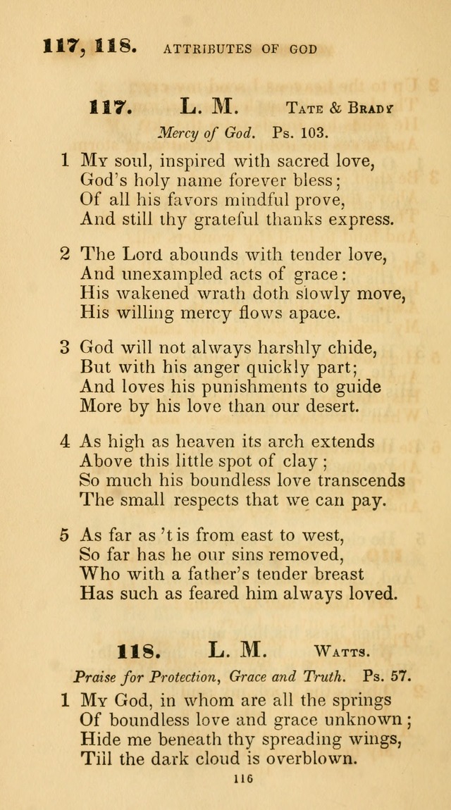 A Collection of Psalms and Hymns for Christian Worship. (45th ed.) page 116