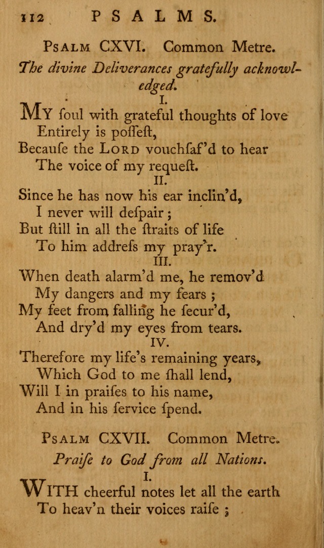 A Collection of Psalms and Hymns for Publick Worship page 108
