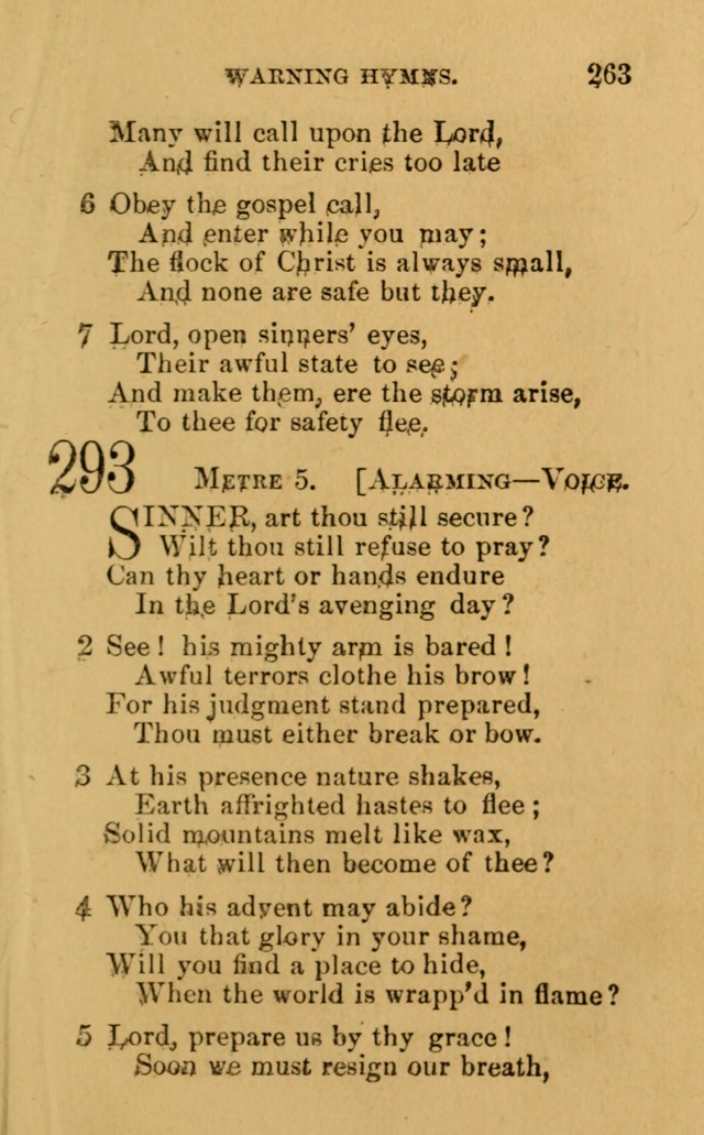 A Collection of Psalms, Hymns, and Spiritual Songs: suited to the various occasions of public worship and private devotion, of the church of Christ (6th ed.) page 263