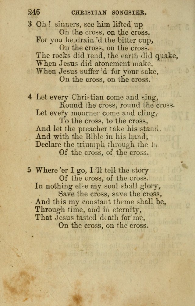 The Christian Songster: a collection of hymns and spiritual songs, usually sung at camp, prayer, and social meetings, and revivals of religion. Designed for all denominations page 255