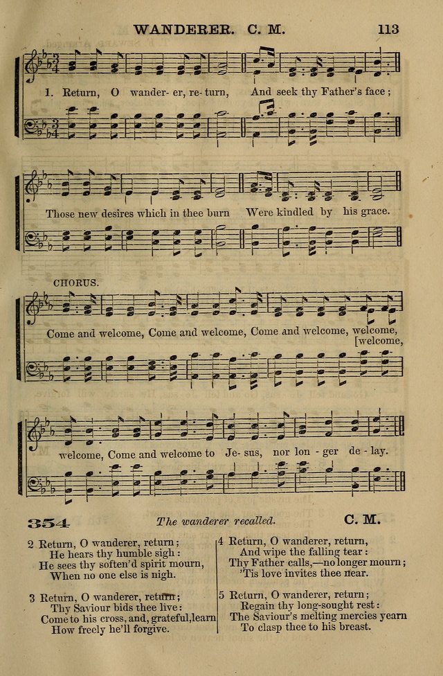 The Centenary Singer: a collection of hymns and tunes popular during the last one hundred years page 113
