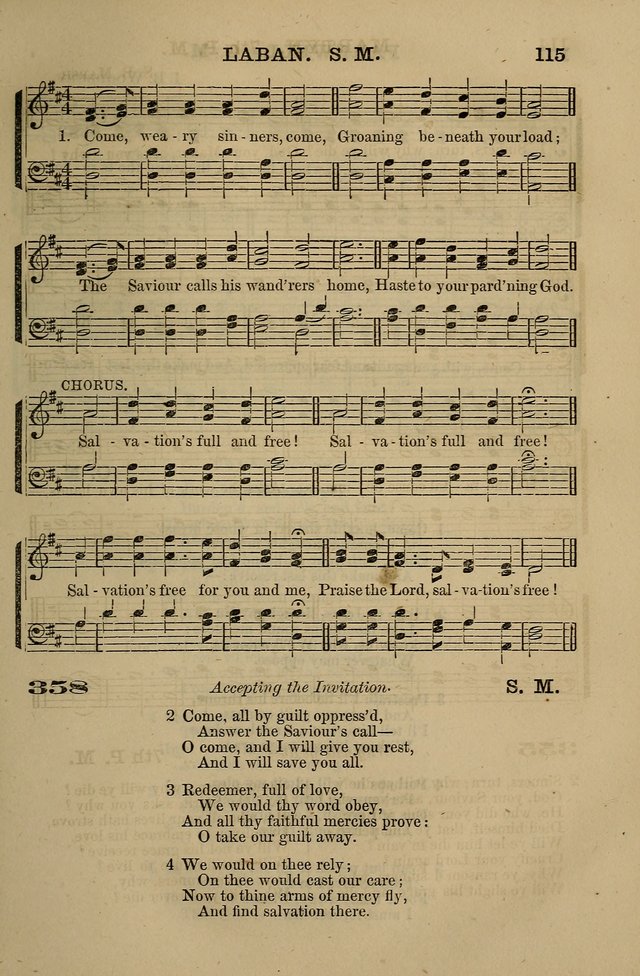 The Centenary Singer: a collection of hymns and tunes popular during the last one hundred years page 115