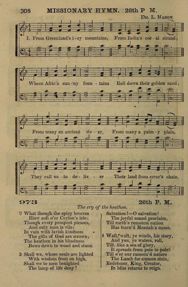 The Centenary Singer: a collection of hymns and tunes popular during the last one hundred years page 308