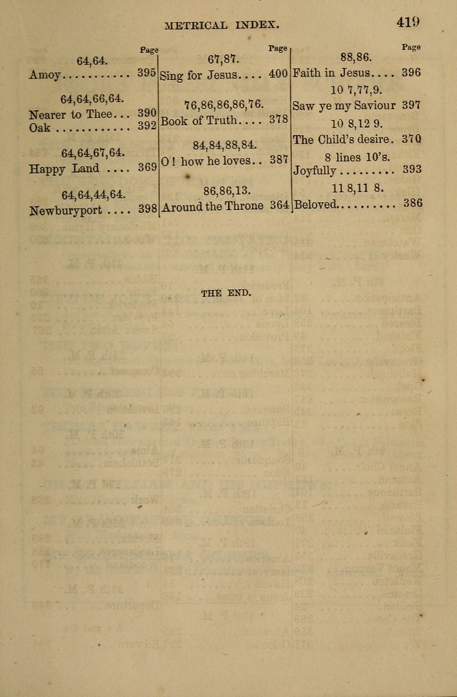 The Centenary Singer: a collection of hymns and tunes popular during the last one hundred years page 419