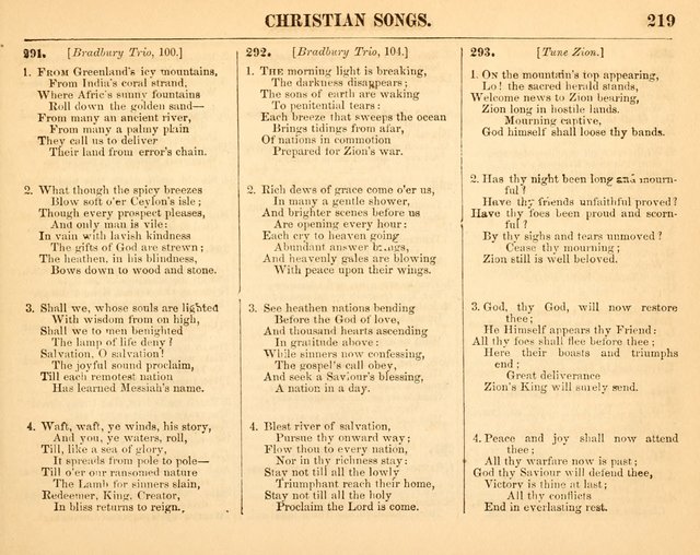 Christian Songs: for the Sunday School page 219