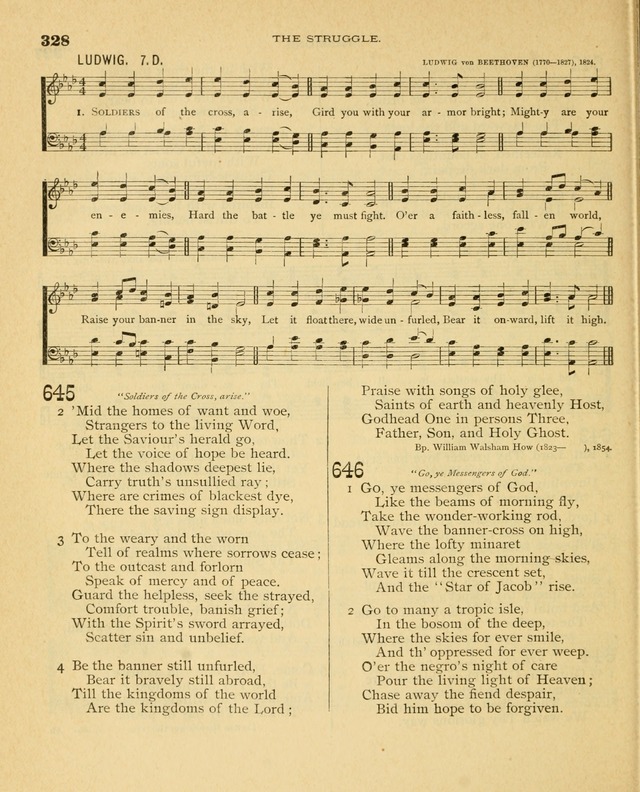 Carmina Sanctorum, a selection of hymns and songs of praise with tunes page 329