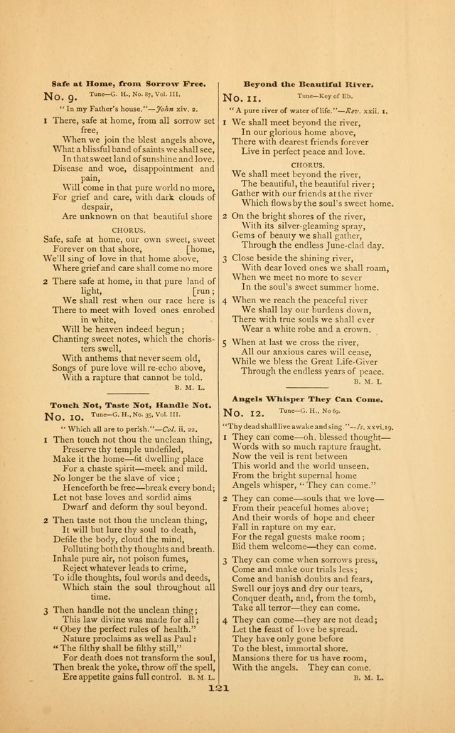 Celestial Sonnets: a collection of new and original songs and hymns of peace and progress, designed for public gatherings, home circles, religious, spiritual, temperance, social and camp meetings, etc page 126