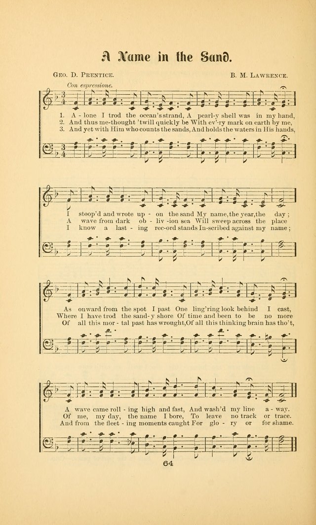 Celestial Sonnets: a collection of new and original songs and hymns of peace and progress, designed for public gatherings, home circles, religious, spiritual, temperance, social and camp meetings, etc page 69
