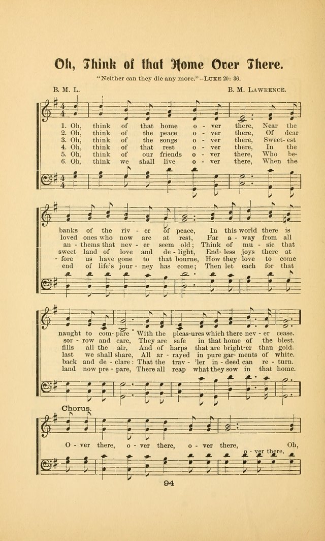 Celestial Sonnets: a collection of new and original songs and hymns of peace and progress, designed for public gatherings, home circles, religious, spiritual, temperance, social and camp meetings, etc page 99