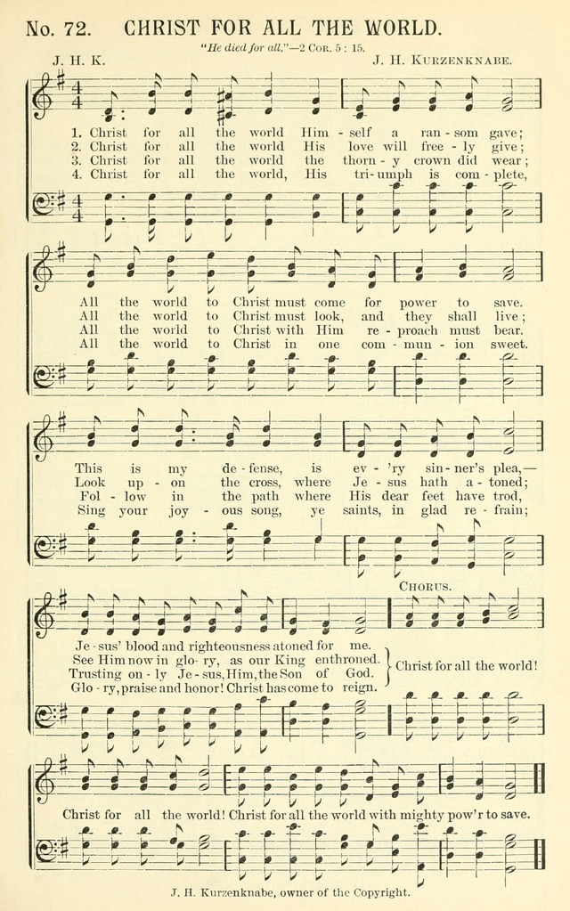 Choice Songs: a collection of Sunday school and gospel songs for use in churches, Sunday schools, young people