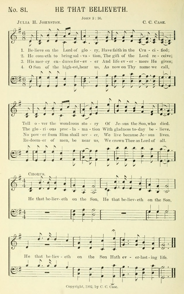 Choice Songs: a collection of Sunday school and gospel songs for use in churches, Sunday schools, young people