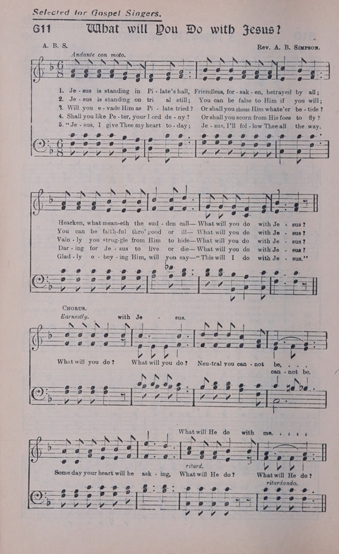 Celestial Songs: a collection of 900 choice hymns and choruses, selected for all kinds of Christian Getherings, Evangelistic Word, Solo Singers, Choirs, and the Home Circle page 540