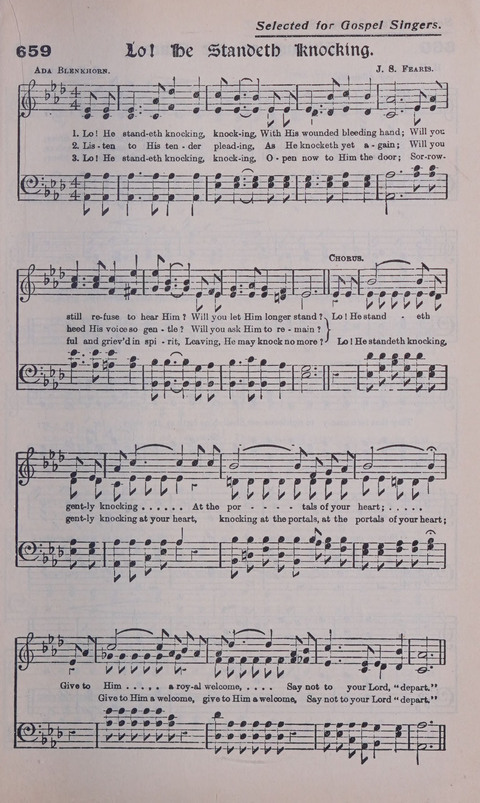 Celestial Songs: a collection of 900 choice hymns and choruses, selected for all kinds of Christian Getherings, Evangelistic Word, Solo Singers, Choirs, and the Home Circle page 585