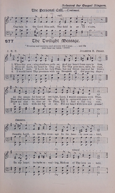 Celestial Songs: a collection of 900 choice hymns and choruses, selected for all kinds of Christian Getherings, Evangelistic Word, Solo Singers, Choirs, and the Home Circle page 601