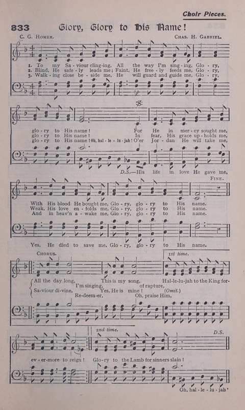Celestial Songs: a collection of 900 choice hymns and choruses, selected for all kinds of Christian Getherings, Evangelistic Word, Solo Singers, Choirs, and the Home Circle page 745