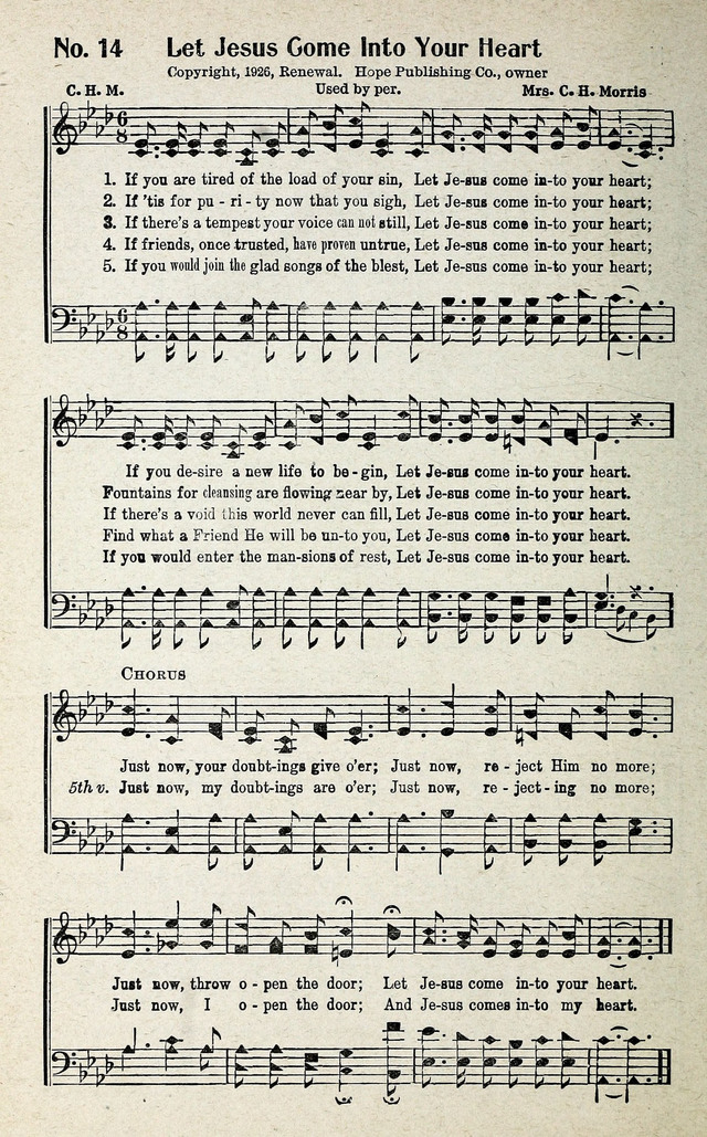 Calvary Songs: A Choice Collection of Gospel Songs, both Old and New page 15