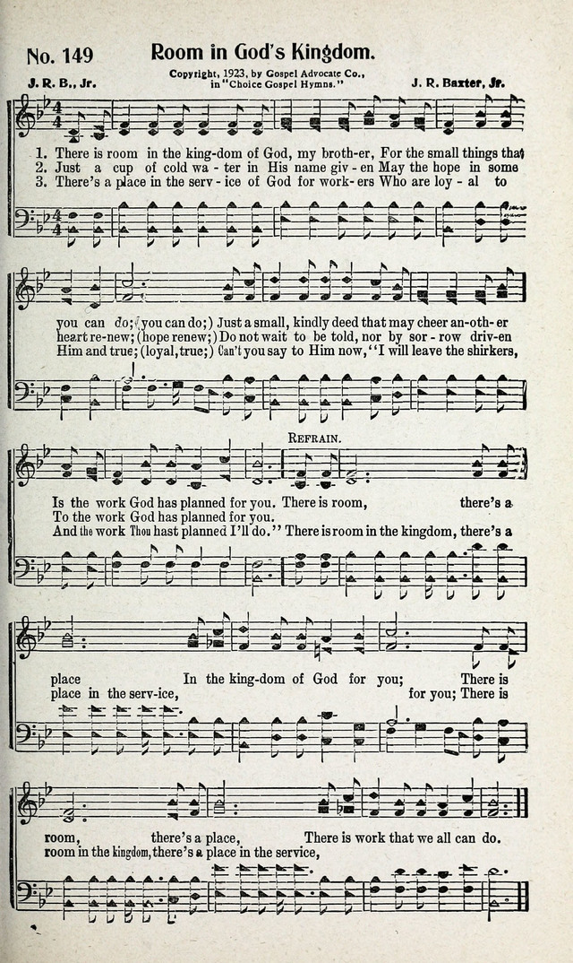 Calvary Songs: A Choice Collection of Gospel Songs, both Old and New page 150