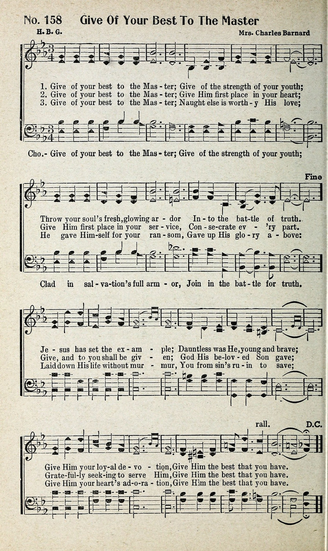 Calvary Songs: A Choice Collection of Gospel Songs, both Old and New page 159