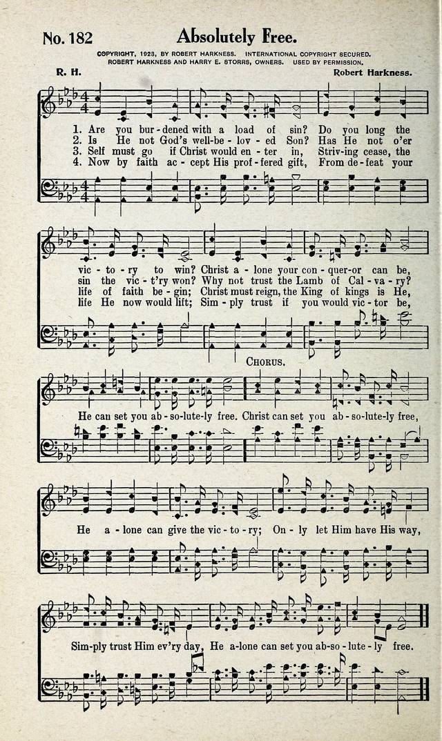 Calvary Songs: A Choice Collection of Gospel Songs, both Old and New page 183