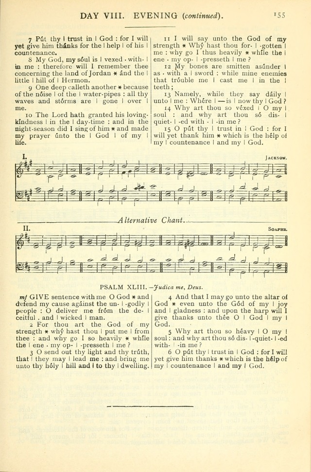 The Church Service Book: containing the words and music for the choral service, the morning and evening canticles, the holy communion, the Psalter, a selection of hymns from the hymnal with music page 166
