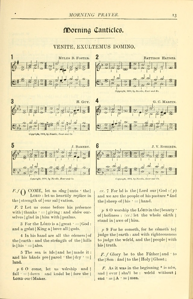 The Church Service Book: containing the words and music for the choral service, the morning and evening canticles, the holy communion, the Psalter, a selection of hymns from the hymnal with music page 20