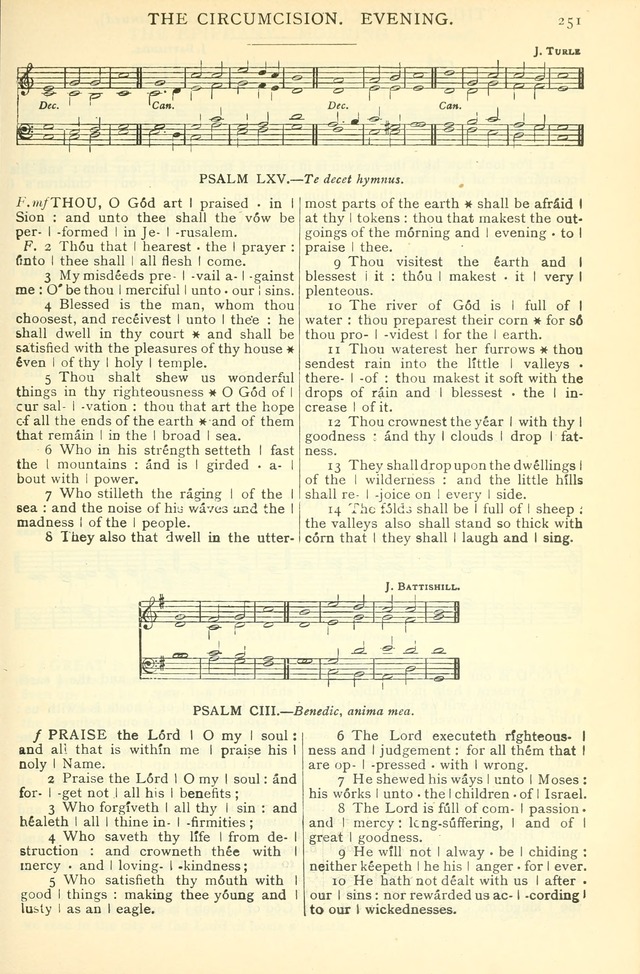 The Church Service Book: containing the words and music for the choral service, the morning and evening canticles, the holy communion, the Psalter, a selection of hymns from the hymnal with music page 264