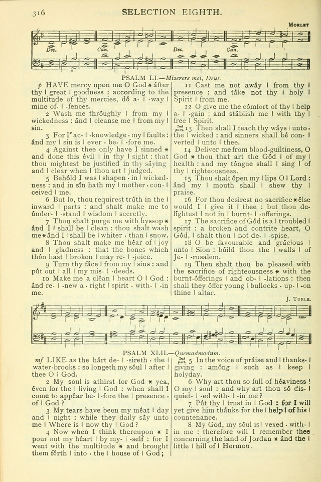The Church Service Book: containing the words and music for the choral service, the morning and evening canticles, the holy communion, the Psalter, a selection of hymns from the hymnal with music page 329
