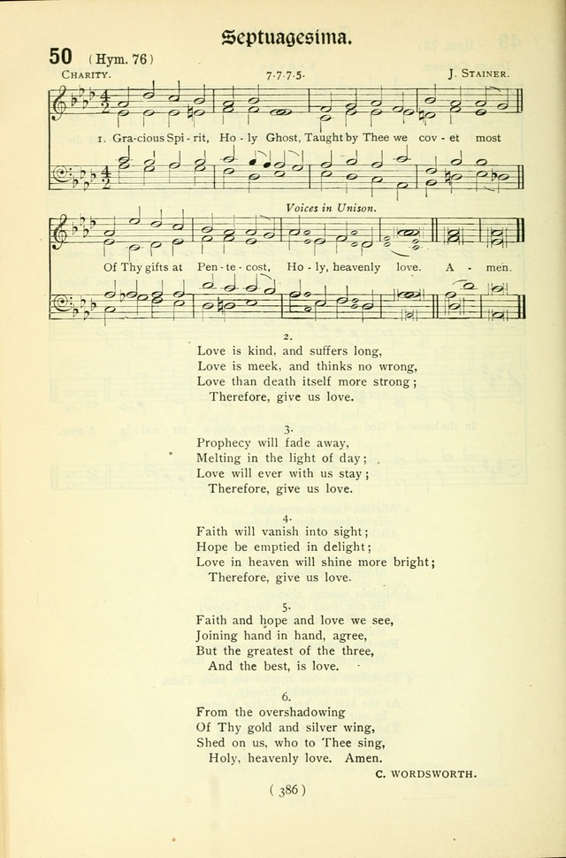 The Church Service Book: containing the words and music for the choral service, the morning and evening canticles, the holy communion, the Psalter, a selection of hymns from the hymnal with music page 401