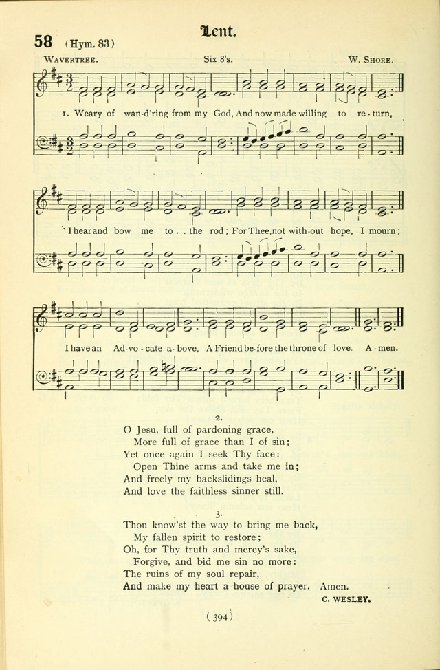 The Church Service Book: containing the words and music for the choral service, the morning and evening canticles, the holy communion, the Psalter, a selection of hymns from the hymnal with music page 409