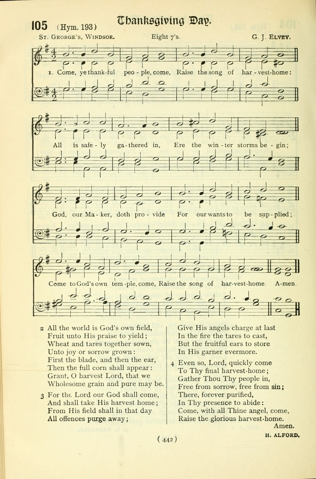 The Church Service Book: containing the words and music for the choral service, the morning and evening canticles, the holy communion, the Psalter, a selection of hymns from the hymnal with music page 457