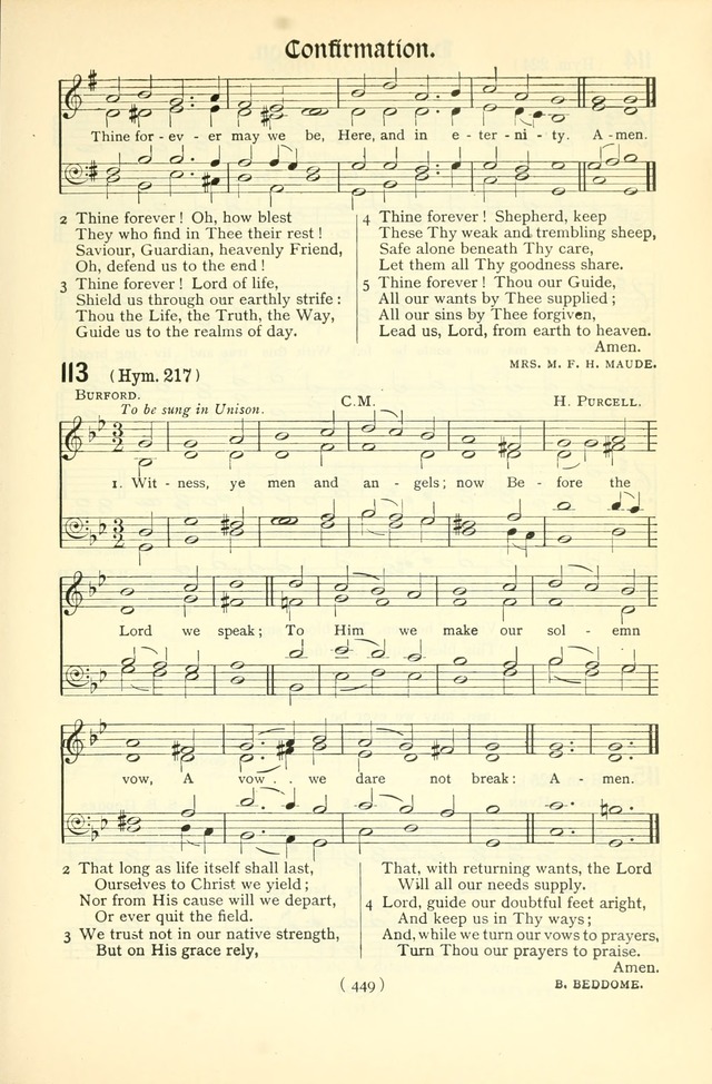 The Church Service Book: containing the words and music for the choral service, the morning and evening canticles, the holy communion, the Psalter, a selection of hymns from the hymnal with music page 464