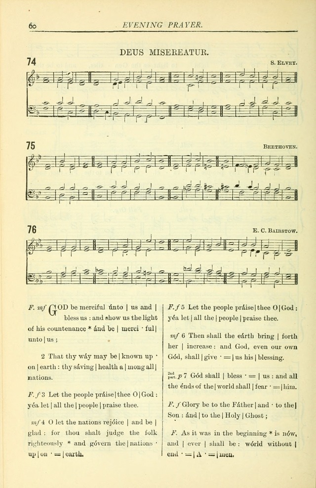 The Church Service Book: containing the words and music for the choral service, the morning and evening canticles, the holy communion, the Psalter, a selection of hymns from the hymnal with music page 67