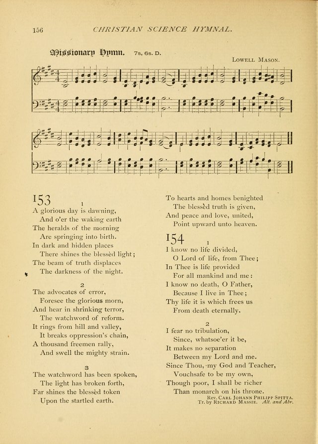 Christian Science Hymnal: a selection of spiritual songs page 156