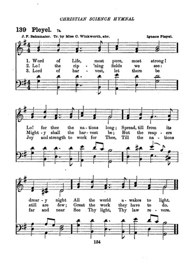 Christian Science Hymnal page 154