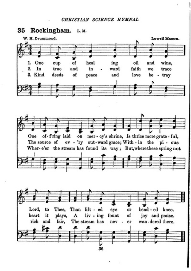 Christian Science Hymnal page 36