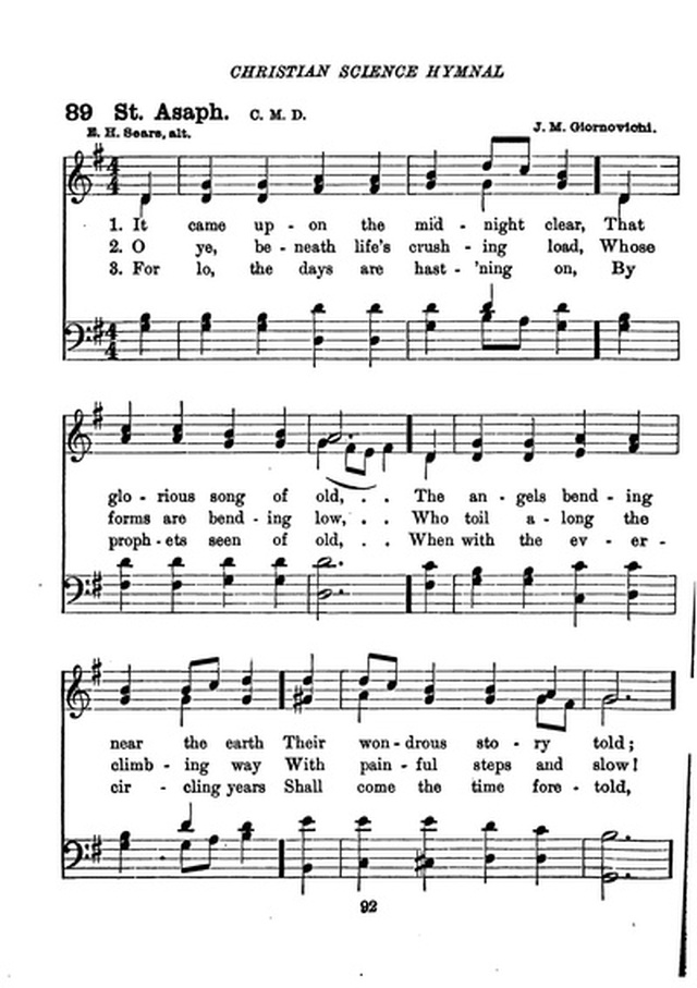 Christian Science Hymnal page 92