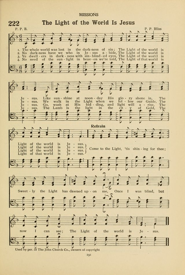 The Church School Hymnal page 191