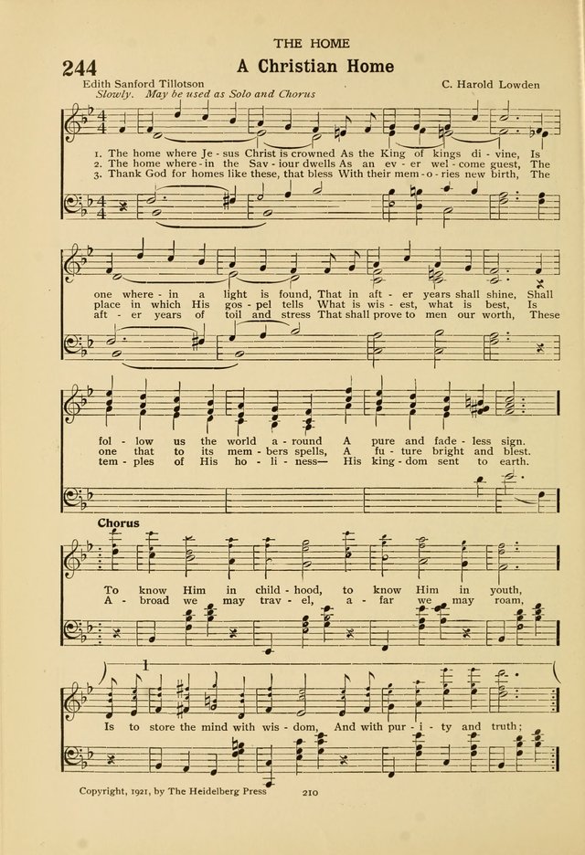 The Church School Hymnal page 210