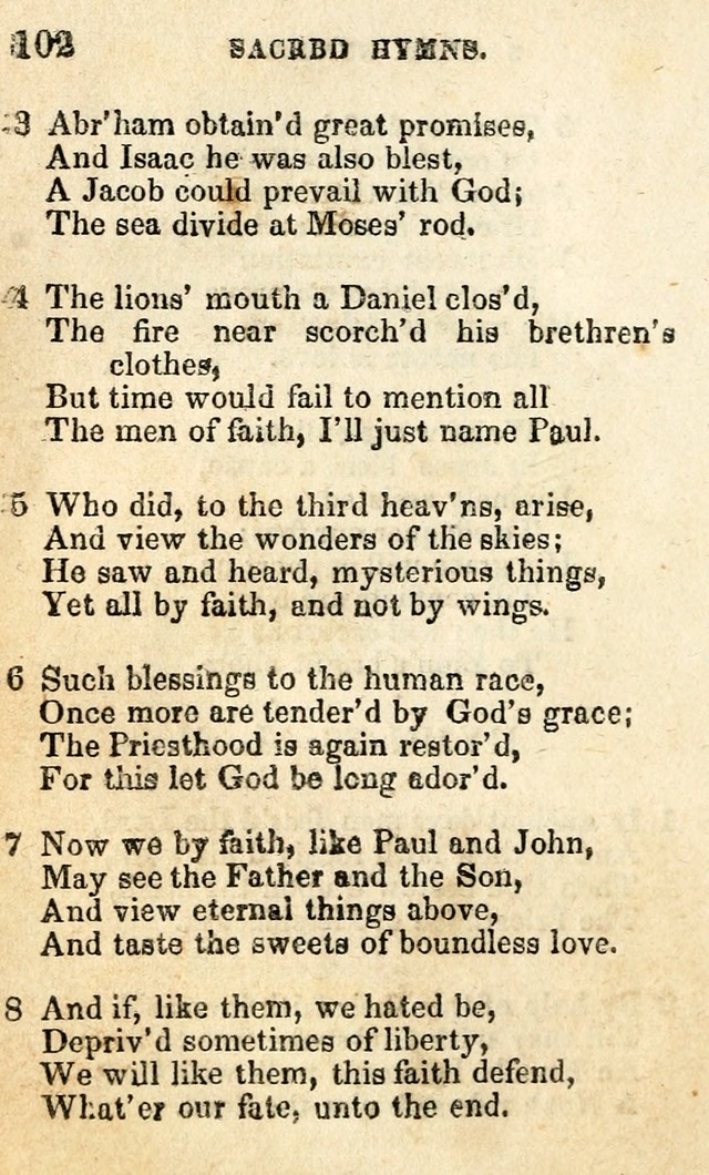 A Collection of Sacred Hymns, for the Church of the Latter Day Saints page 102