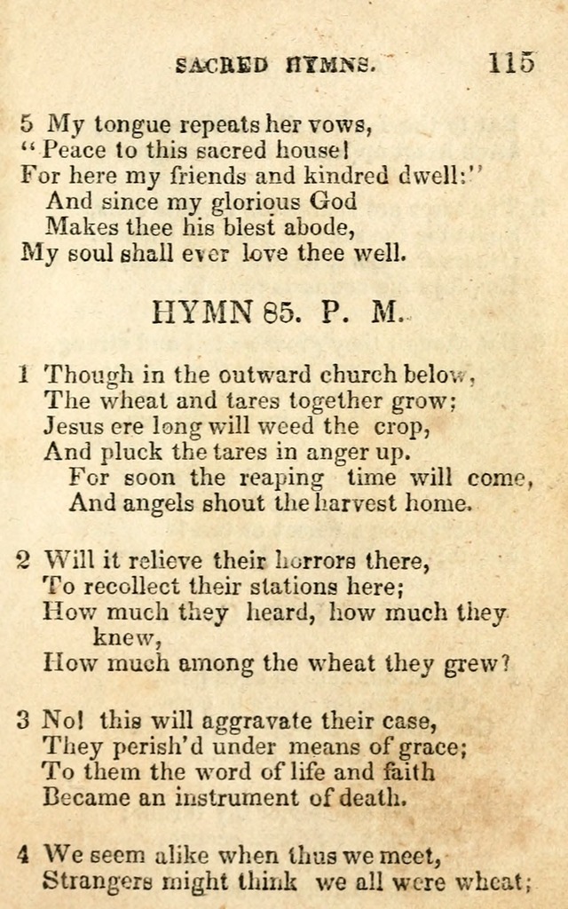 A Collection of Sacred Hymns, for the Church of the Latter Day Saints page 115