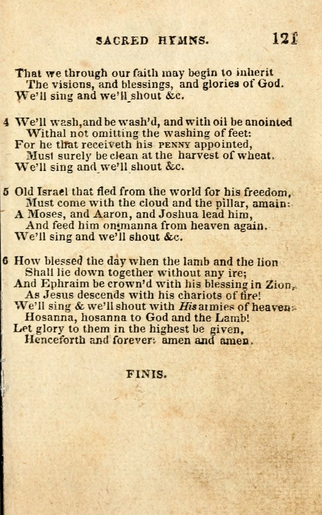 A Collection of Sacred Hymns, for the Church of the Latter Day Saints page 121