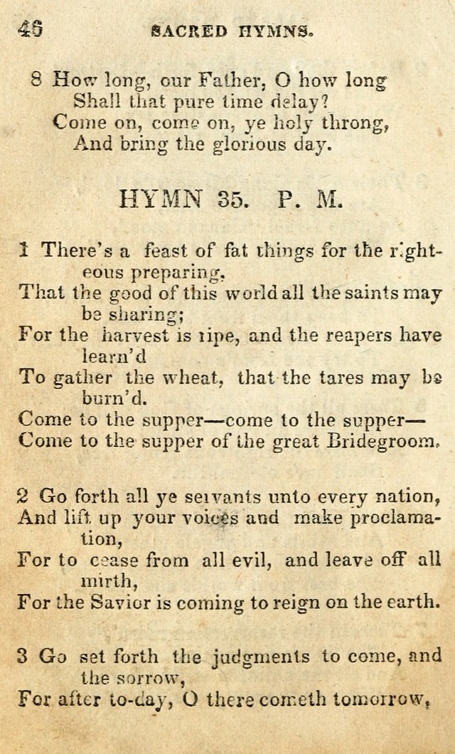 A Collection of Sacred Hymns, for the Church of the Latter Day Saints page 46