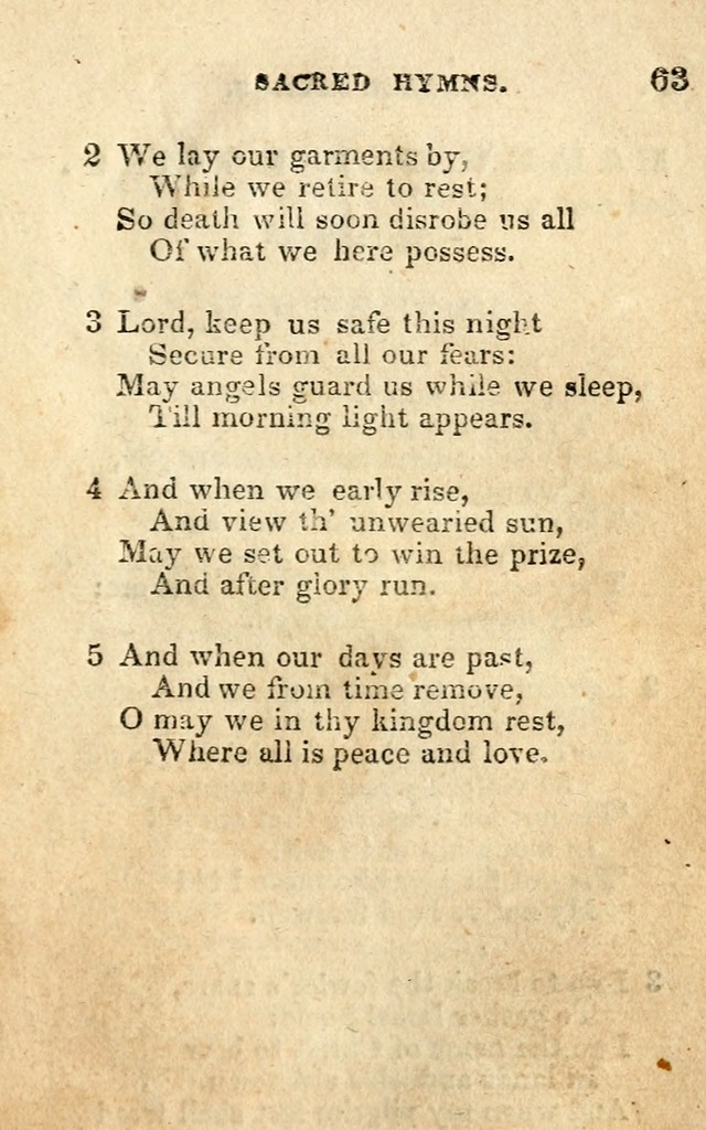 A Collection of Sacred Hymns, for the Church of the Latter Day Saints page 63