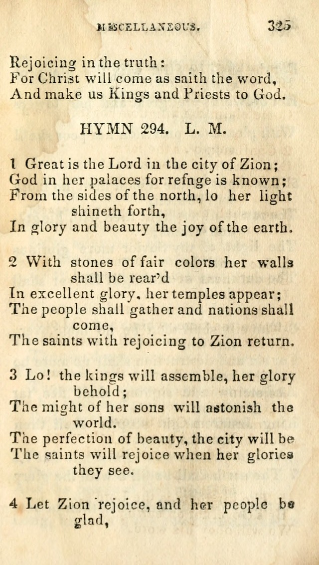 A Collection of Sacred Hymns, for the Church of Jesus Christ of Latter Day Saints page 327