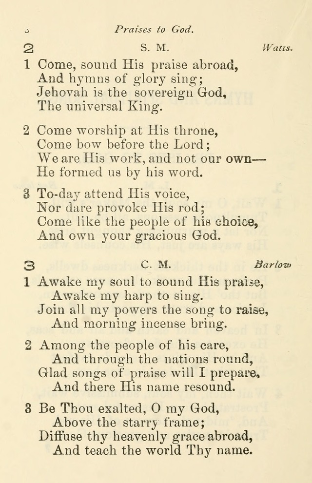A Choice Selection of Hymns and Spiritual Songs for the use of the Baptist Church and all lovers of song page 11