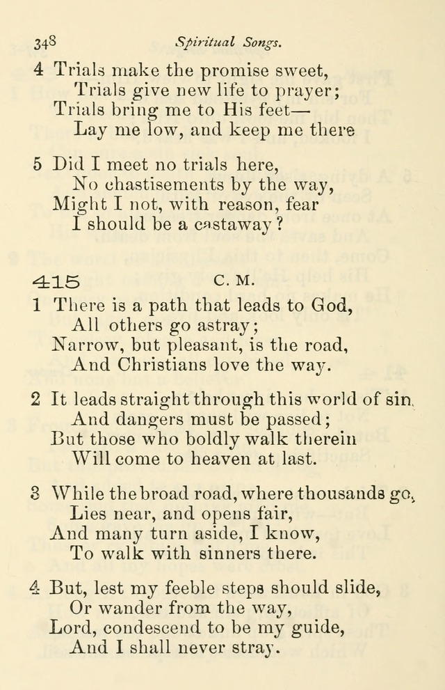 A Choice Selection of Hymns and Spiritual Songs for the use of the Baptist Church and all lovers of song page 351