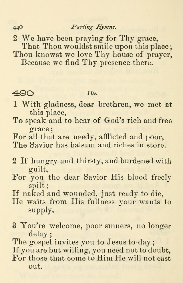 A Choice Selection of Hymns and Spiritual Songs for the use of the Baptist Church and all lovers of song page 443