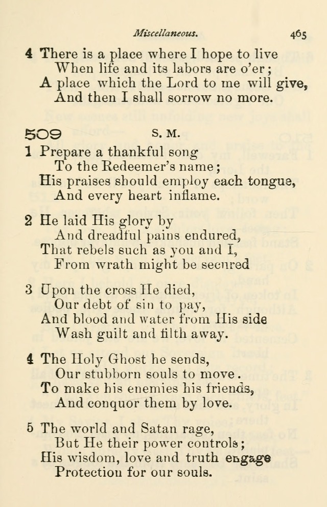 A Choice Selection of Hymns and Spiritual Songs for the use of the Baptist Church and all lovers of song page 468