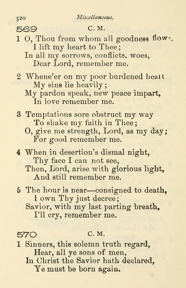 A Choice Selection of Hymns and Spiritual Songs for the use of the Baptist Church and all lovers of song page 523